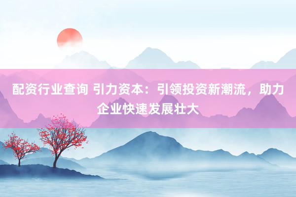 配资行业查询 引力资本：引领投资新潮流，助力企业快速发展壮大