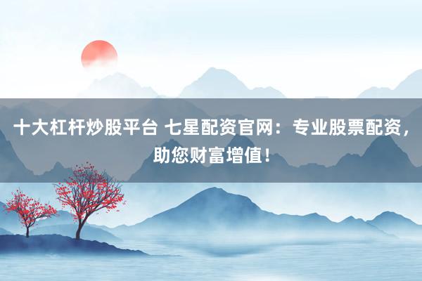 十大杠杆炒股平台 七星配资官网：专业股票配资，助您财富增值！