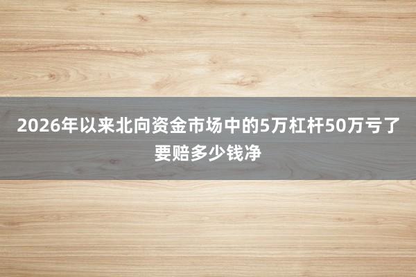 2026年以来北向资金市场中的5万杠杆50万亏了要赔多少钱净